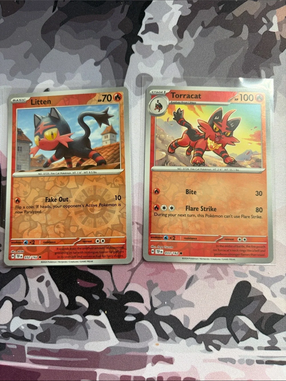 Litten & Torracat Pokémon Evolution Reverse Holo Card Lot 🔥| 2 Cards ✨5/$25✨